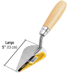 Badilejo para Albañileria 5" (13 cm) Mango de Madera Pretul 20605