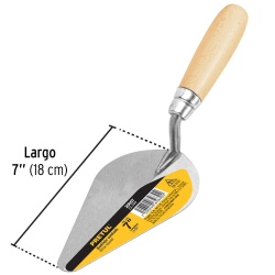 Badilejo para Albañileria 7" (18 cm) Mango de Madera Pretul 20607