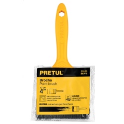 Brocha de 4" (10,16 cm) con Mango de Plastico Pretul 21529