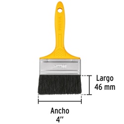 Brocha de 4" (10,16 cm) con Mango de Plastico Pretul 21529