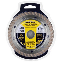 Disco Diamantado Rin Turbo 4-1/2" (115mm) x 7/8" (22mm) x 1,2 mm Pretul 27017