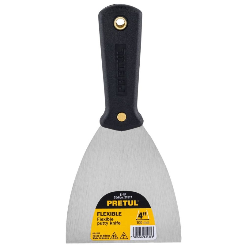 Espátula Flexible 4" (10 cm) con Mango de Plástico Pretul 21517