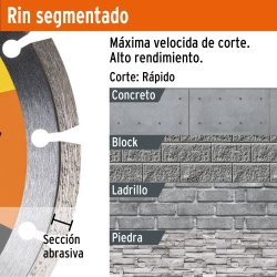 Disco Diamantado Segmentado 7" (180mm) x 7/8" (22mm) x 1,6 mm Pretul 27033