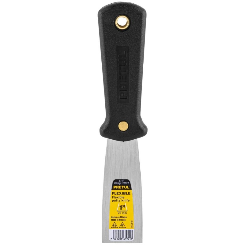 Espátula Flexible 1" (2,5 cm) con Mango de Plástico Pretul 20322