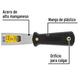 Espátula Flexible 1" (2,5 cm) con Mango de Plástico Pretul 20322