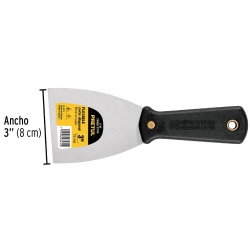 Espátula Flexible 3" (8 cm) con Mango de Plástico Pretul 21516