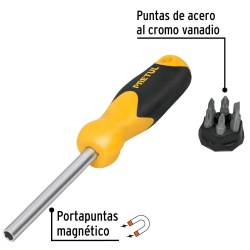 Juego de Desarmador de Matraca 1/4" + Puntas 7 Pz Pretul 21372