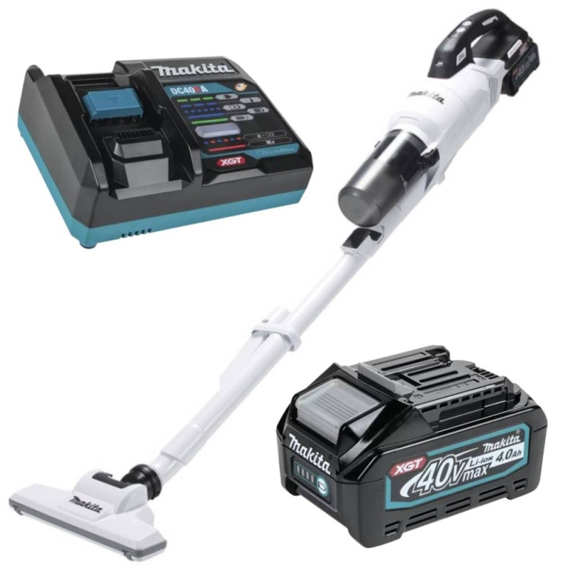 Aspiradora de Suelo 40V XGT BL 250ml 1 Batería 4,0 Ah y Cargador Makita CL003GZ10-4.0