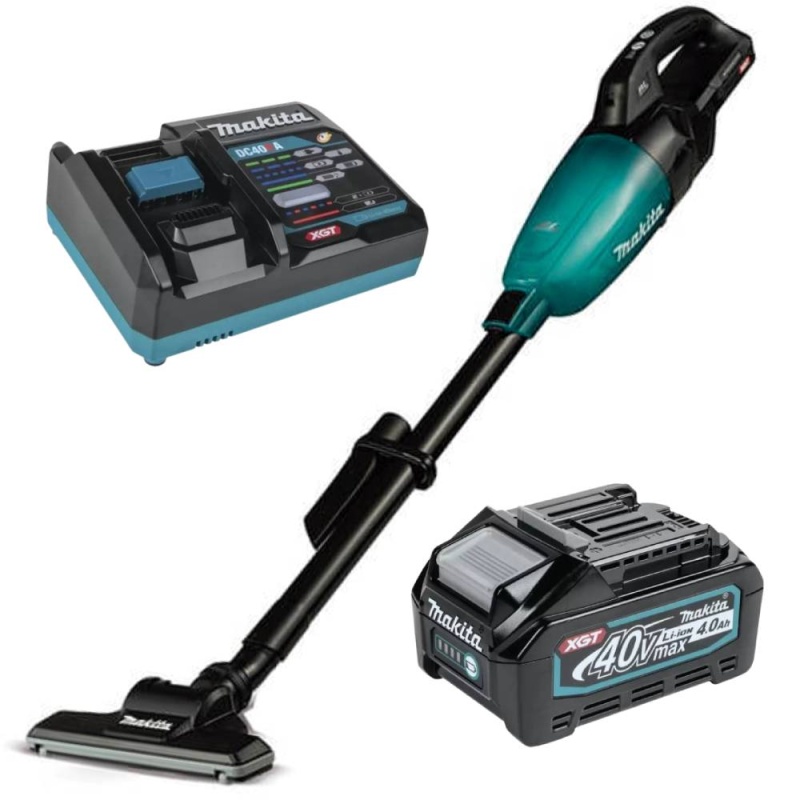 Aspiradora de Suelo 40V XGT BL 750ml 1 Batería 4,0 Ah y Cargador Makita CL001GZ04-4.0