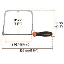 Arco de Sierra 6" inc 5 Seguetas Truper 10221