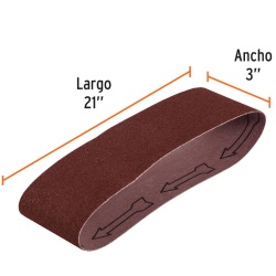 Lija de Banda 3x21" para madera y Metal Grano 120 5Pz Truper 15819