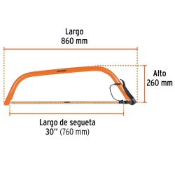 Arco Jardinero Tubular 34" (860mm) Truper 10260