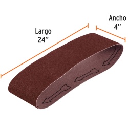Lija de Banda 4x24" para madera y Metal Grano 40 5Pz Truper 15834