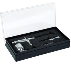 Pistola Aerógrafica de Gravedad 0.3mm con Vaso Multiposicion 8 ml Truper 11859