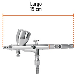 Pistola Aerógrafica de Gravedad 0.3mm con Vaso Fijo 7 ml Truper 16020