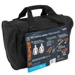 Kit de Arnes de Seguridad para Trabajo en Altura 3 Anillos + Linea de Vida Truper 100889