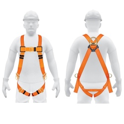Kit de Arnes de Seguridad para Trabajo en Altura 3 Anillos + Linea de Vida Truper 100887