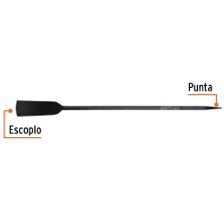 Barreta Cavadora de Acero 1" x 140cm para Construcción y Agricultura Truper 19987