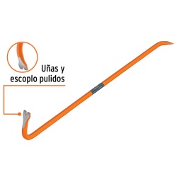 Barreta de Uña 1" x 120 cm Escoplo 40 mm Truper 10874