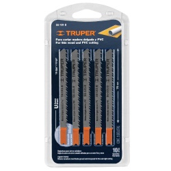 Hojas de Sierra para Calar 4" (10 cm) 10 DPP Zanco U Corte Recto para Madera 5 Pz Truper 18135
