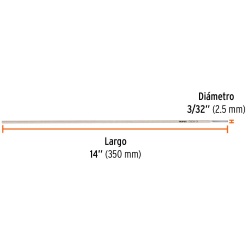 Electrodo para Soldar 6011 de 3/32" para Acero al Carbono 1 Kg Truper 101534