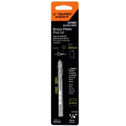 Broca Piloto Hss 1/4" x 4" 135° para Sierra Copa Bimetálica Truper 101580