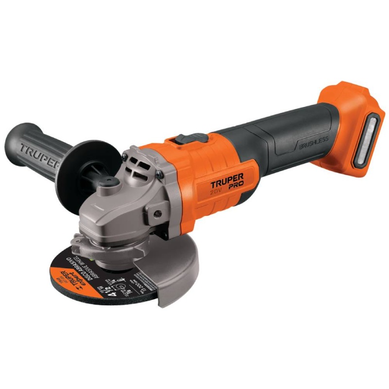 Amoladora Angular 4 1/2" 20V Brushless Baretool 7200Rpm Truper 103255