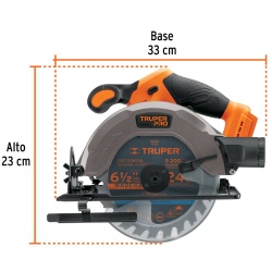 Sierra Circular 6 1/2" 20V Baretool 4000 Rpm Truper 103257