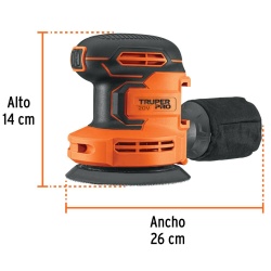 Lijadora Roto-Orbital 5" 20V Baretool 11000 Opm Truper 103261