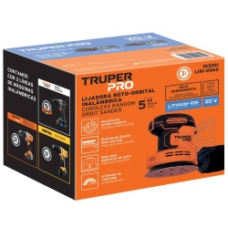 Lijadora Roto-Orbital 5" 20V Baretool 11000 Opm Truper 103261