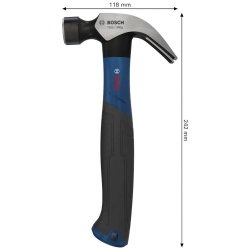 Martillo de Uña Curva 12 Oz Bosch 1600.A03.AK8-000