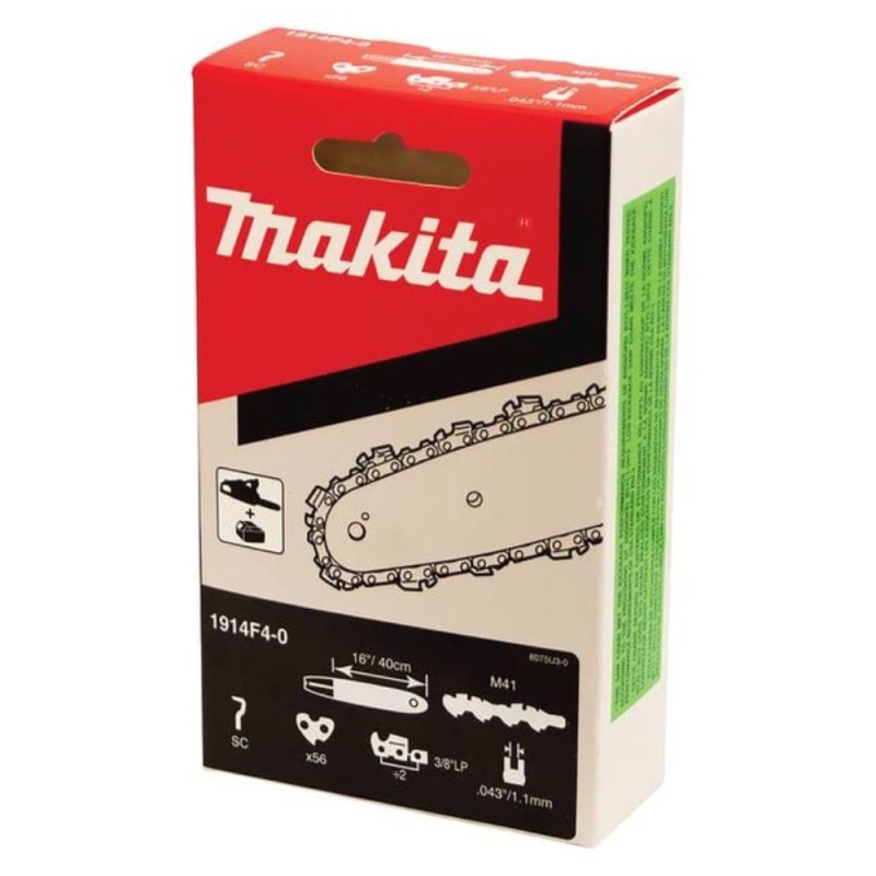 Cadena para Electrosierra 16" Modelo UC4041A/UC016/DUC407 Makita 1914F4-0