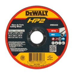 Disco de Corte 4 1/2" x 1/16" x 7/8" para Metal y Acero Inoxidable DeWalt DW84402