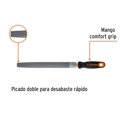 Lima Bastarda Media Caña 10" Truper 11243