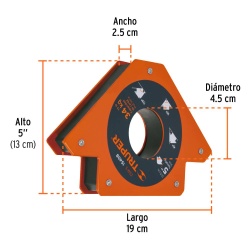 Escuadra Mangnetica para Soldar 5" 34Kg Truper 15408