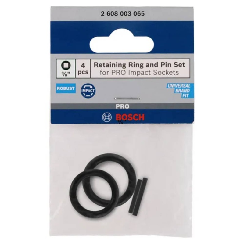 Juego de Anillo de retención y pasador para vasos de impacto PRO 3/8" Bosch 2608.003.065-000