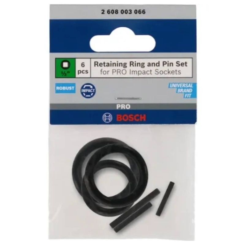 Juego de Anillo de retención y pasador para vasos de impacto PRO 1/2" Bosch 2608.003.066-000