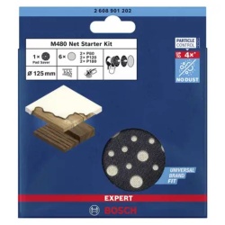 Lija Excentrica 5" Grano 80 / 120 / 180 + Plato 7 Pz Bosch 2608.901.202-000