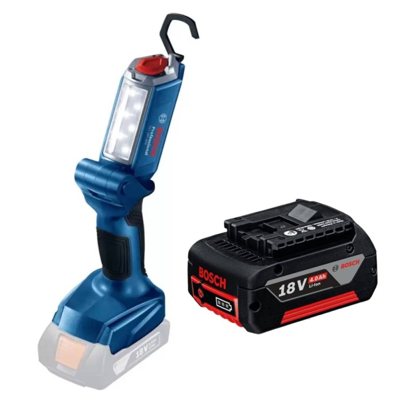 Linterna de trabajo 18V 6 L 300Lm GLI 18V-300 0601.4A1.100-000 + Batería GBA 18V 4.0Ah 1600.Z00.038-000 Bosch 0615.A50.0CU-000