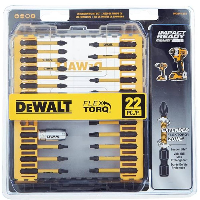 Set de Puntas para Atornillar FlexTorq Impact Ready 22 Pz Dewalt DWA2FTS22IR