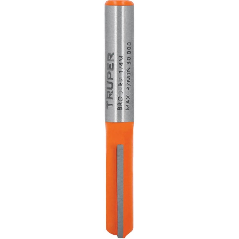 Fresa de Carburo Recta 2 Filos 1/4" x 1/4" Truper 11452