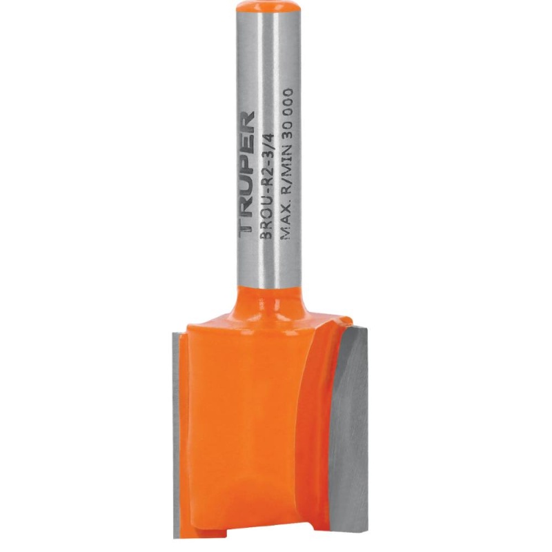 Fresa de Carburo Recta 2 Filos 3/4" x 1/4" Truper 11459