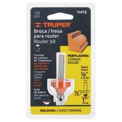 Fresa de Carburo Recta 2 Filos 5/8" x 1/4" Truper 11472