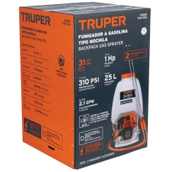 Fumigadora de Mochila 25 L a Combustion 4 T 31cc Truper 101569