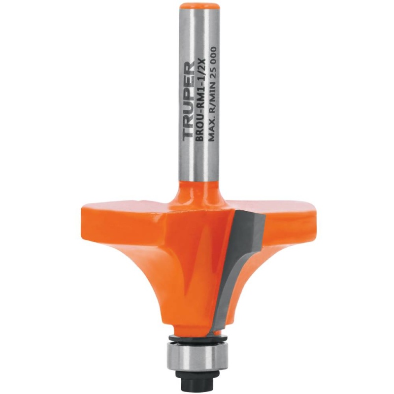 Fresa de Carburo Redondeadora de Moldura 1-1/2" x 1/4" con Rodaje Truper 11474