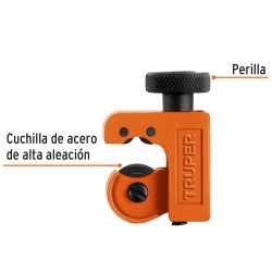 Mini Cortador de Tubo de Cobre 1/8" a 5/8" Cuchilla 18 mm Truper 12850
