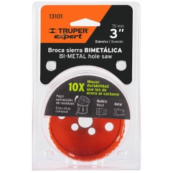 Sierra Copa Bimetálica 3" para Metal y Madera Truper 13101