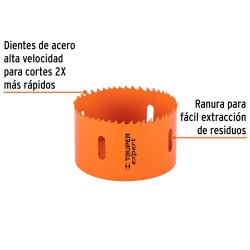 Sierra Copa Bimetálica 4" para Metal y Madera Truper 14718