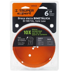 Sierra Copa Bimetálica 6" para Metal y Madera Truper 14943