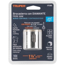 Sierra Copa con Diamante 1-1/2" Borde Continuo Truper 17130